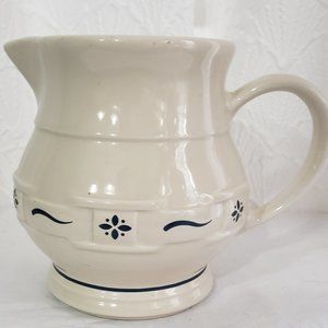 Longaberger Pottery Pitcher Classic Blue 1 Quart